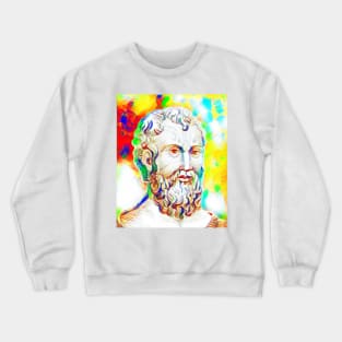 Zeno of Citium Colourful Portrait | Zeno of Citium Artwork 10 Crewneck Sweatshirt